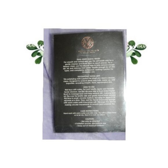 Exfloliation Spa Facial Duo Brush & Duo Mitt by Macbeth Collection Pink New - Picture 3 of 9